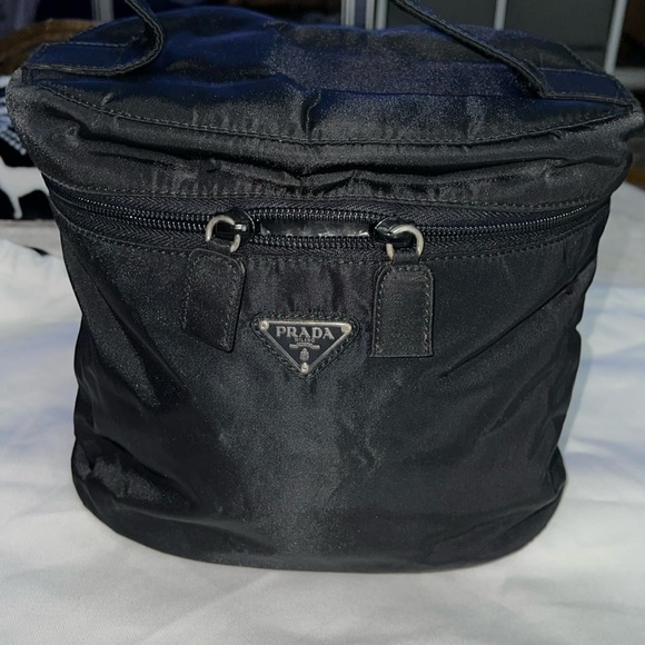Preloved Prada nylon bag excellent condition black with top handle. - Picture 1 of 12